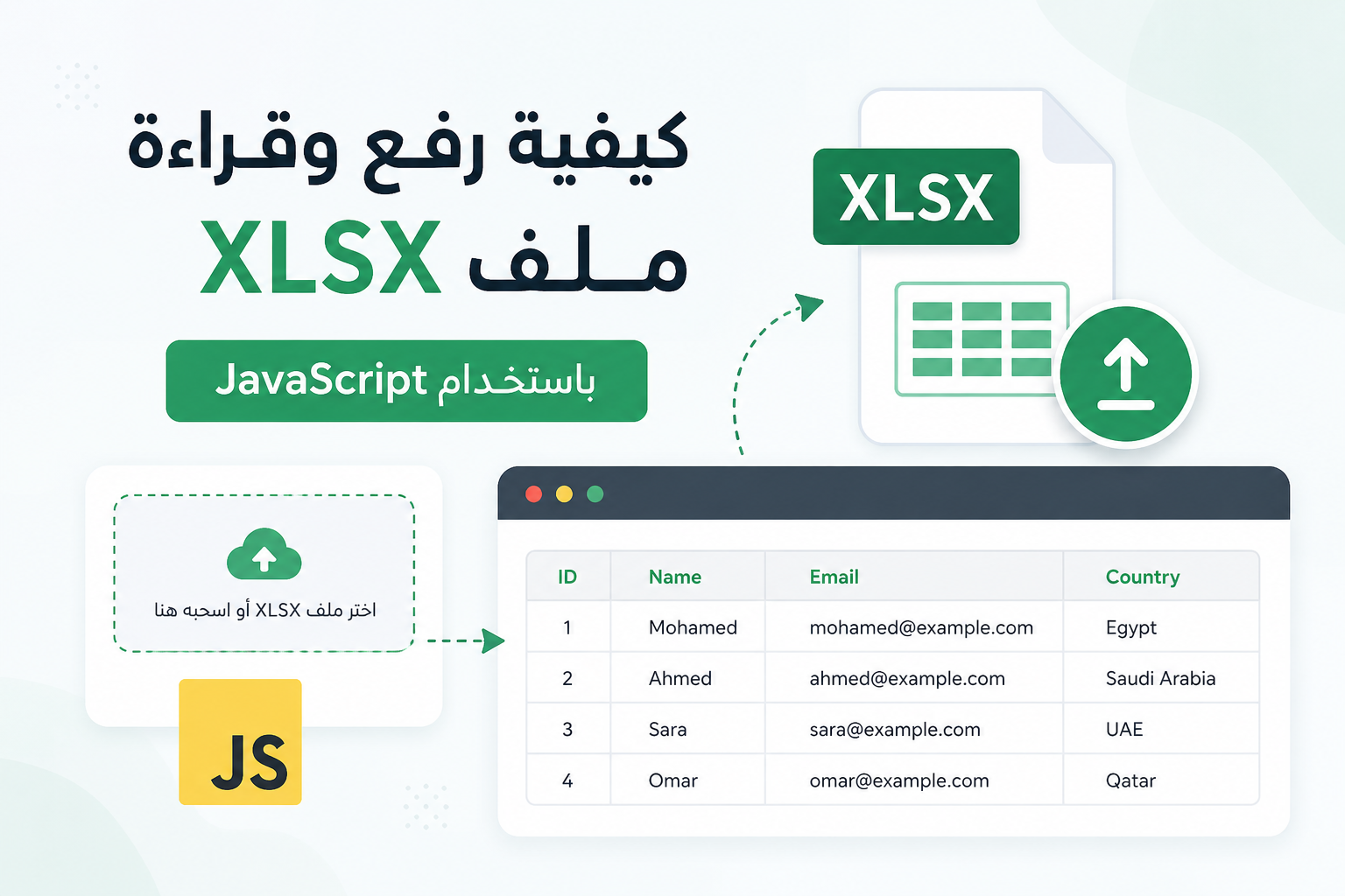 How to upload and read XLSX file