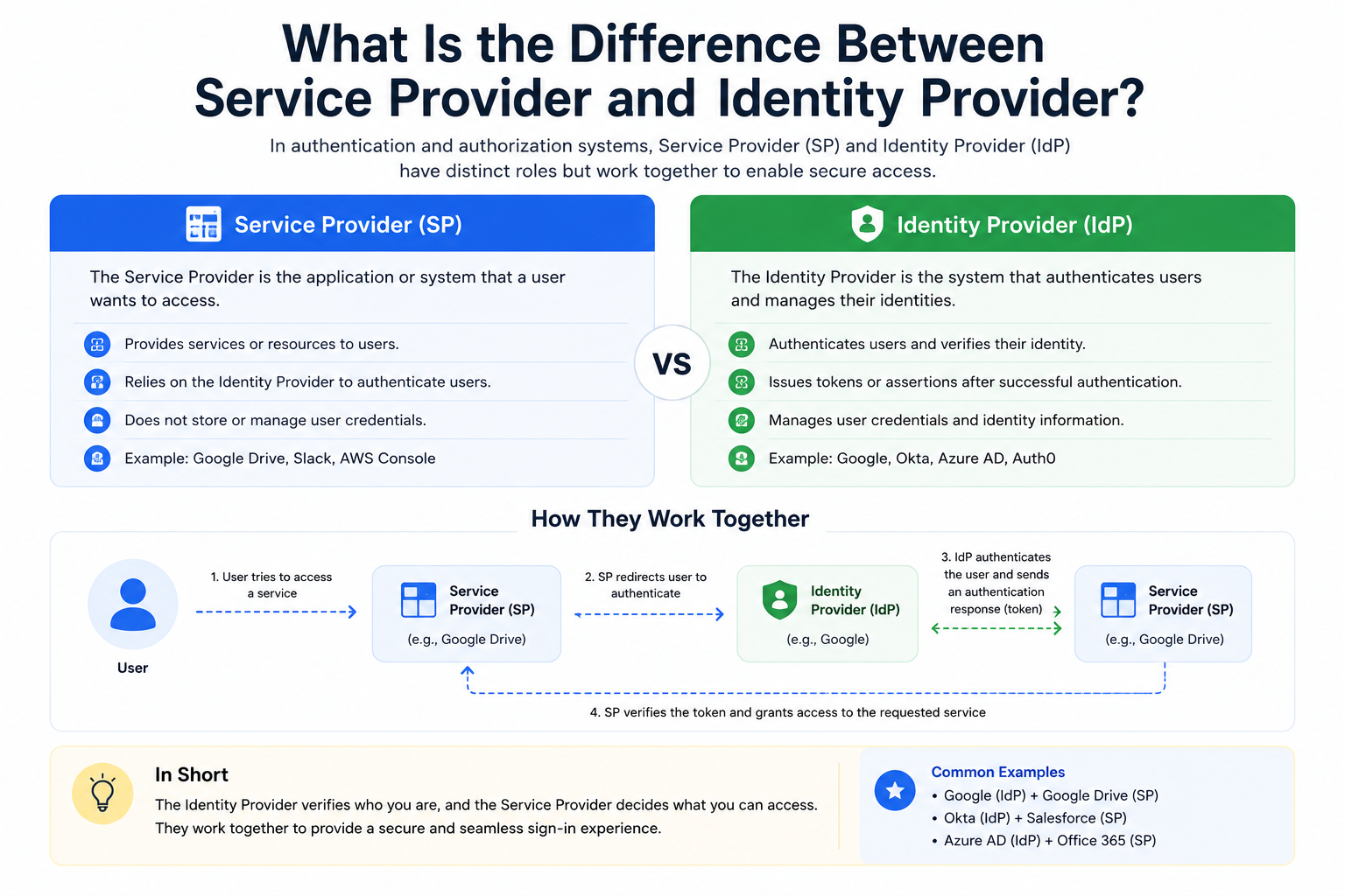 What is difference between Service Provider and Identity Provider